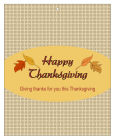 Leaves Thanksgiving Rectangle Hang Tag 3.25X4